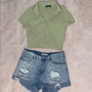 DENIM BOYFRIEND SHORT MID WAIST